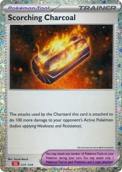 Scorching Charcoal - 026/034 - Pokemon Trading Card Game Classic - NM - HOLO - Image 1