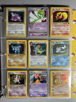 Vintage Pokemon Card Binder Collection, ￼ Lot Of 90 + Cards Holo’s & More ! - Image 1