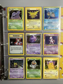 Vintage Pokemon Card Binder Collection, ￼ Lot Of 90 + Cards Holo’s & More ! - Image 3