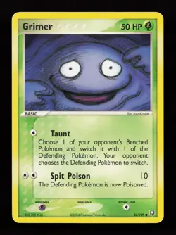 Grimer 56/109 Non Holo Common Team Rocket Returns Pokemon Card - Image 1