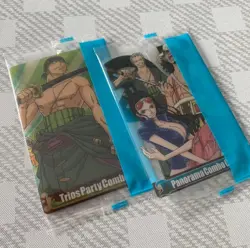 PREORDER Set of 2 Zoro Nico Robin Japanese One Piece Morinaga Clear Card Sealed - Image 1