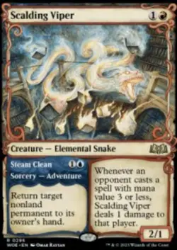 Scalding Viper // Steam Clean Wilds of Eldraine (WOE) 295 MTG Regular - Image 1