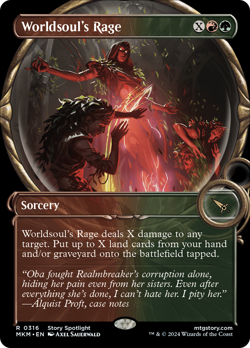 x1 Worldsoul's Rage MKM MTG 316 SHOWCASE RARE M/NM 1x - Image 1