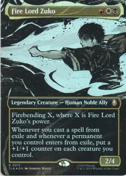MTG: Avatar: Eternal-Legal: Foil Borderless Fire Lord Zuko: LP Condition - Image 1