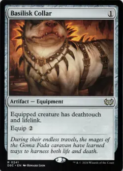 MTG Basilisk Collar Normal NM Commander: Duskmourn: House of Horror Magic 241 - Image 1