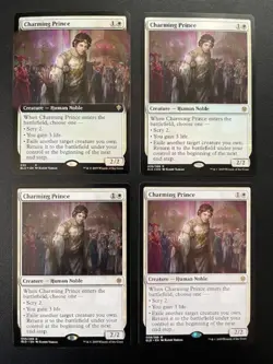 MTG- Charming Prince x4 - Throne of Eldraine (Two are FOIL) - Image 1
