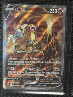 Pokemon Entei v Holo Ultra Rare TCG Card Crown Zenith Galarian Gallery GG36/GG70 - Image 1