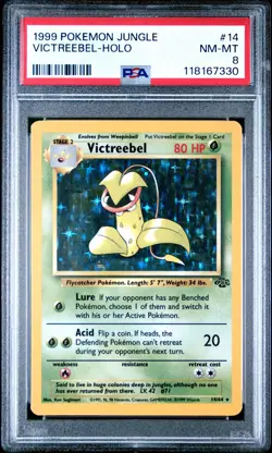 1999 POKEMON JUNGLE #14 VICTREEBEL HOLO PSA 8 NM-MT - Image 1