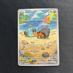 Pokemon TCG Black Bolt Dwebble 129/086 Illustration Rare Near Mint - Image 1