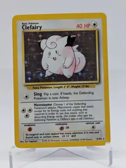 Clefairy Holo 5/102 'Base Set' - POKEMON! LP-MP - Image 1