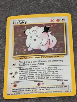 Clefairy Holo 5/102 'Base Set' - POKEMON! LP-MP - Image 3