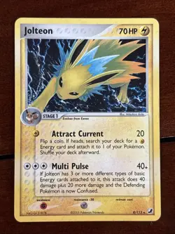 Pokemon Unseen Forces Jolteon 8/115 Holo Rare MP - Image 1