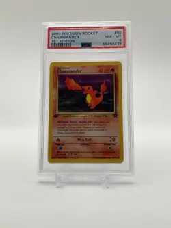 PSA 8 Charmander 1st Edition #50 | Team Rocket 2000 | Vintage Pokemon NM-MT - Image 1