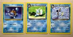 Pokemon Team Rocket Set: Dark Blastoise Evolution Line, Squirtle+Dark Wartortle - Image 1