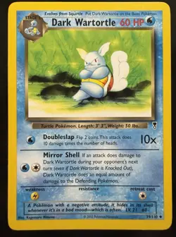 Pokemon Team Rocket Set: Dark Blastoise Evolution Line, Squirtle+Dark Wartortle - Image 4