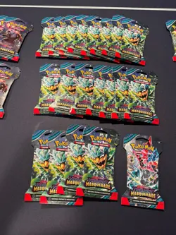 56 Pokemon Scarlet & Violet Twilight Masquerade and Temporal Forces TCG Boosters - Image 4