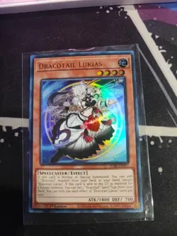 Dracotail Lukias - JUSH-EN001 - Collector's Rare - 1st Edition NM Yugioh Justice - Image 1