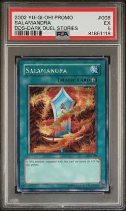 2002 YU-GI-OH! PROMO DDS-DARK DUEL STORIES #006 SALAMANDRA PSA 5 - Image 1