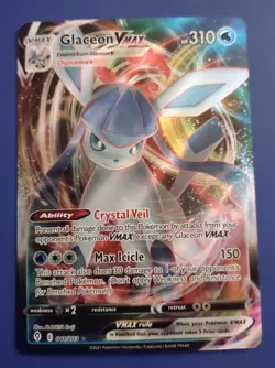Glaceon VMAX #41 Holo Ultra Rare NM Pokemon TCG Card (41/203 Evolving Skies) - Image 1