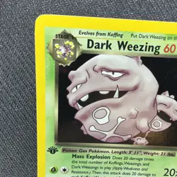 Dark Weezing 1st Edition Holo 14/82 - Team Rocket Pokemon Card - LP/NM Swirl - Image 2