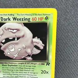Dark Weezing 1st Edition Holo 14/82 - Team Rocket Pokemon Card - LP/NM Swirl - Image 3