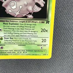 Dark Weezing 1st Edition Holo 14/82 - Team Rocket Pokemon Card - LP/NM Swirl - Image 4