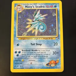 Misty’s Seadra 9/132 Gym Heroes Holo Rare 2000 Pokemon TCG Card - Image 1