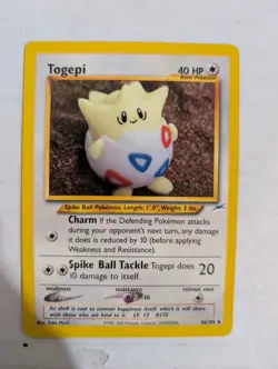 Pokemon Card - Togepi Neo Destiny 56/105 Uncommon Non Holo Usps - Image 1