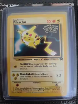 Pokemon Pikachu Card - Kids WB Presents Pokemon The First Movie Edition - Image 1