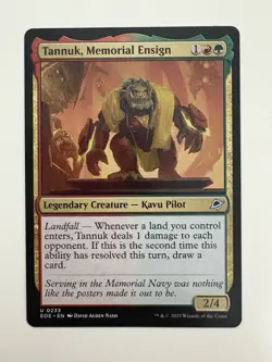 Tannuk Memorial Ensign MTG Magic the Gathering Card NM Near Mint EOE - Image 1