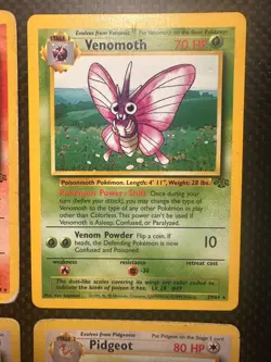 Jungle Set Regular Rare 4 Pokemon Card Lot - HP/DM Flareon Venomoth Wigglttuff + - Image 3