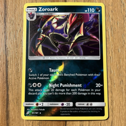 Zoroark 91/181 Sun & Moon Team Up Reverse Holo Pokemon Card NM - Image 1