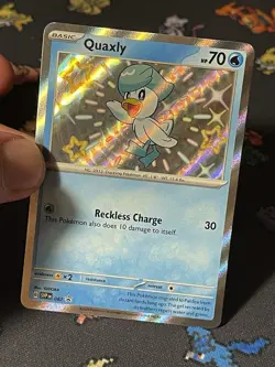 Pokemon Card Quaxly SVP082 Premium Collection Shiny Holo Promo- (NM) - Image 2