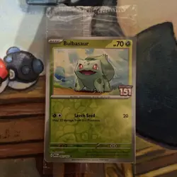 Pokemon TCG Bulbasaur 001/165 Best Buy Stamped Promo Card Pokemon 151 Sealed - Image 1