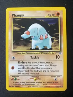 Phanpy 43/111 Neo Genesis - Uncommon Pokemon Card - NM/Mint - Image 1