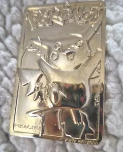 PIKACHU Pokemon 23K Gold Plated Trading Card 1999 Burger King Limited Edition - Image 1