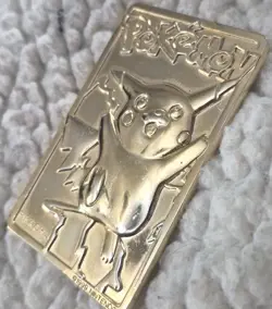 PIKACHU Pokemon 23K Gold Plated Trading Card 1999 Burger King Limited Edition - Image 3