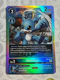 Veemon - ST8-04 - Textured SR Foil (NM) - Digimon Card Game TCG - Image 1
