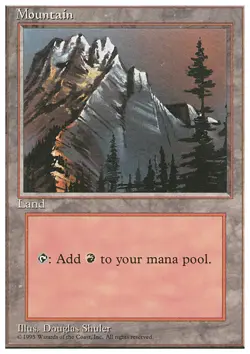 MTG Magic the Gathering Mountain (373/379) Fourth Edition MP - Image 1