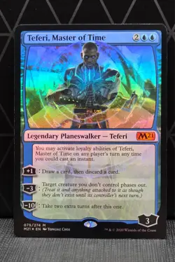 Teferi, Master of Time (FOIL) - Core Set 2021 (M21) MTG - 075 NM - Image 1