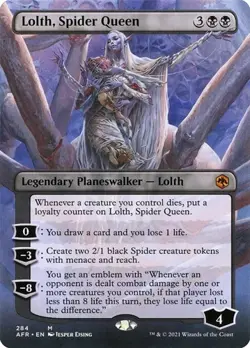 Lolth, Spider Queen - Extended Art AFR NM MTG - Image 1