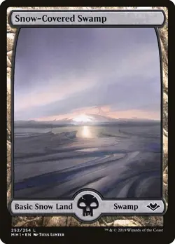 20x Snow-Covered Swamp #252 - MH1 Modern Horizons - MTG Magic FULL ART Land - Image 1