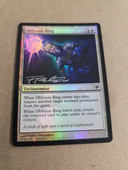 Oblivion Ring (Foil) Signed By Franz Vohwinkel Magic the Gathering - Image 1
