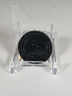 Pokemon Tcg Litten Plastic Promo Flip Coin Orange Shatter Foil MINT Collectible - Image 2