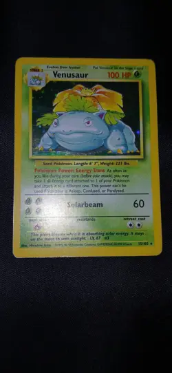 Pokemon Original Base Set Holo Venasaur Mp - Image 1