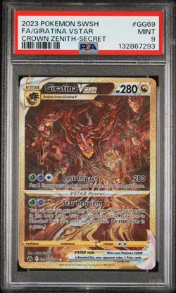 Pokemon Giratina VSTAR GG69/GG70 Crown Zenith: Galarian Gallery Holo PSA 9 - Image 1