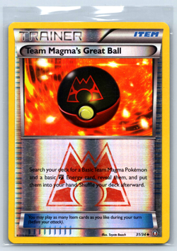 Pokemon TCG Double Crisis 31/34 Team Magma's Great Ball Reverse Holo LP - Image 1