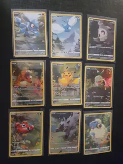 LP Pokemon TCG Crown Zenith Galarian Gallery Full Art Set 9 GG26 GG34 Pikachu - Image 1
