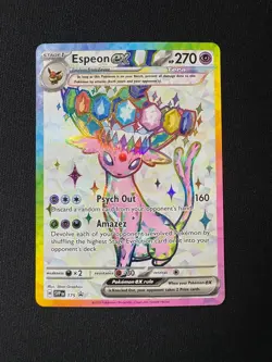 2025 Pokemon Prismatic Evolutions Espeon EX Tera Black Star Promo #175 - Image 1
