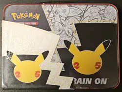 Pokemon 25th Anniversary Celebrations - Treasure Chest Lunchbox Tin SEALED 8 pks - Image 2